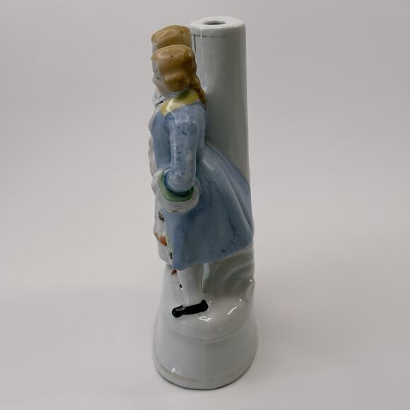 Occupied Japan Figurine 18th Century Couple Lamp Base Hand Painted 1945-1952 VTG - Picture 2 of 14